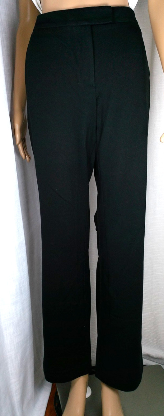 Amanda & Chelsea Pull On Knit Stretch Dress Pants Slim Straight Work Office